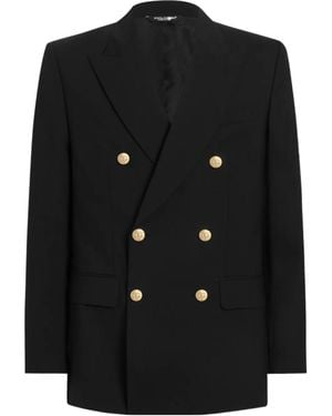 Dolce & Gabbana Martini-Fit-Button Double-Breasted Suit - Black