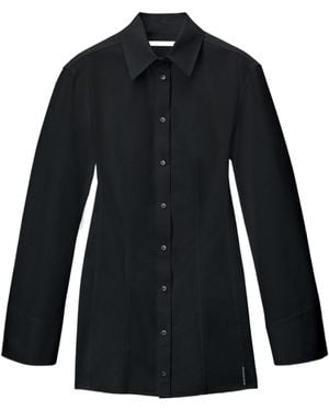 Alexander Wang Boned Long-Sleeved Shirt Minidress - Blue