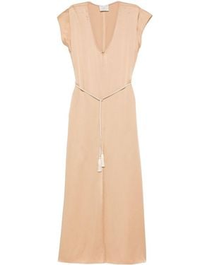 forte_forte Tassel Tie Jumpsuit - Natural