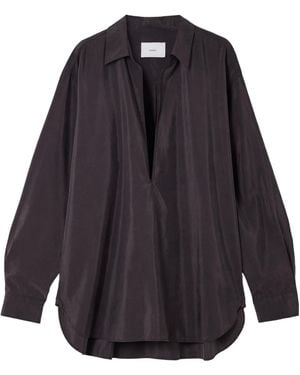Ssstein Skipper Silk-Blend Shirt - Blue