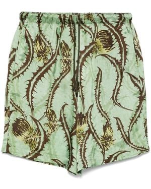 Dries Van Noten Piperi Shorts - Green
