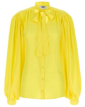 MSGM Bow Shirt - Yellow