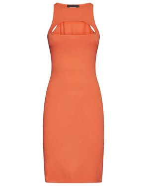 DSquared² Cut-Out Detailed Knitted Sleeveless Dress - Orange