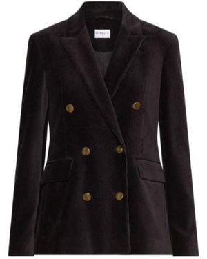 Marella Double-Breasted Velvet Blazer - Black