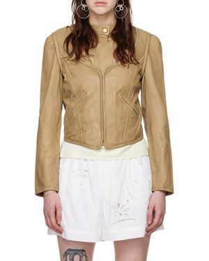 Isabel Marant Alexandra Leather Jacket - White