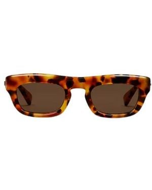 Gucci Eyewear Rectangular Frame Sunglasses - Brown