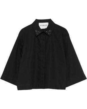 Iceberg Eyelet-Collar Shirt - Black