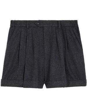 Celine Triple-Pleated Shorts - Black