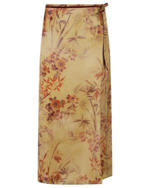 forte_forte Printed Skirt - Natural