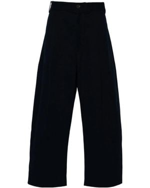 Studio Nicholson Sorte High-Waisted Wide Leg Pants - Blue