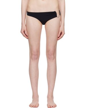 Christopher Esber Ruched Crescent Side Briefs - Black