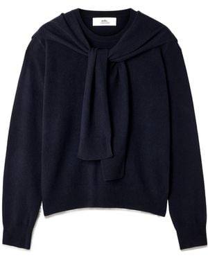 arch4 Eldergrove Tie-Detailed Organic Cashmere Sweater - Blue
