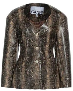 Ganni Serpentine Leather Suit - Black