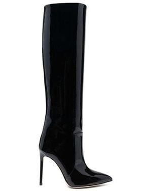 Paris Texas Stiletto Pointed Toe Boots - Black