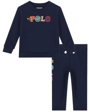 Ralph Lauren ポロ ラルフローレン キッズ ロゴ トラックスーツ セット - Blue