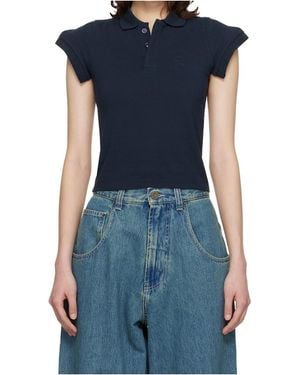 Vetements Sleeves To Front Three-Button Polo Shirt - Blue