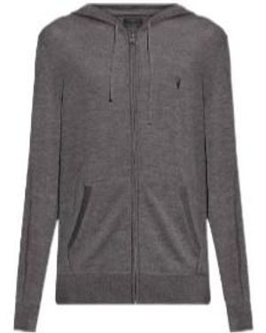 AllSaints Mode Zip-Up Hoodie - Gray