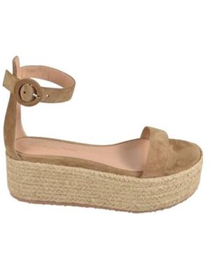 Gianvito Rossi Seville Open-Toe Espadrilles - Metallic