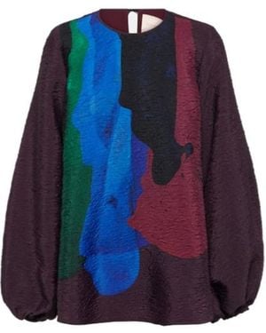ROKSANDA Printed Silk Blouse - Blue
