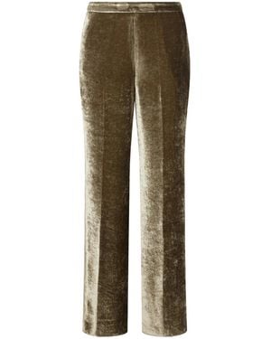 Etro Velvet Straight-Leg Pants - Green