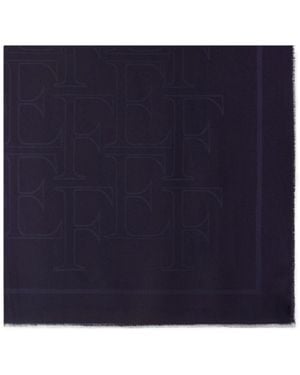 Elisabetta Franchi Viscose And Modal Foulard Scarf - Blue
