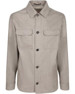 Incotex Flannel Overshirt - Grey