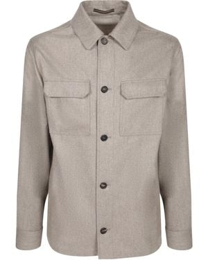 Incotex Flannel Overshirt - Gray