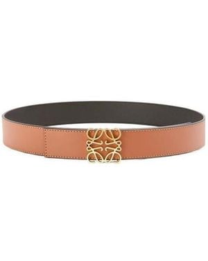 Loewe Logo Plaque Reversible Belt - White