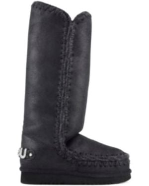 Mou Glitter Logo Eskimo Boots - Blue