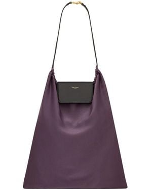 Saint Laurent Foulard Folding Clutch - Purple