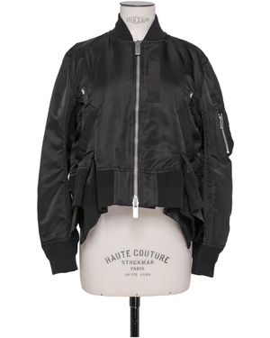 Sacai Zip-Up Bomber Jacket - Black