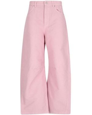Loewe Barrel Wide-Leg Trousers - Pink