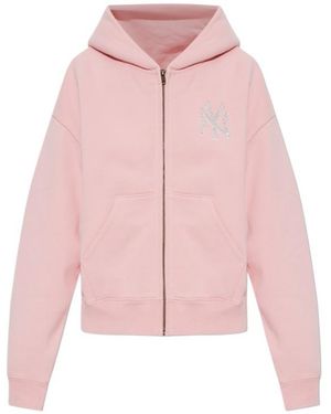 Sporty & Rich Long-Sleeve Hooded Sweatshirt - Pink
