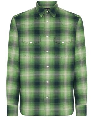 Tom Ford Checked Shirt - Green