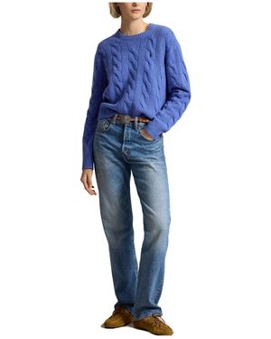 Polo Ralph Lauren Classic Crew Neck Knitted Jumper - Blue