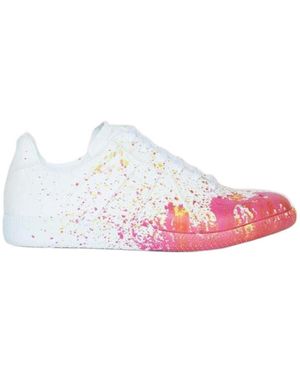 Maison Margiela Replica Paint Drop Trainers - Pink
