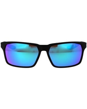 Nike Maverick Rge Rectangle-Frame Sunglasses - Blue