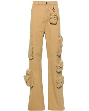 Lanvin Utility-Pockets Straight Trousers - Natural