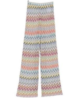 Missoni Zigzag-Knit Trousers - White