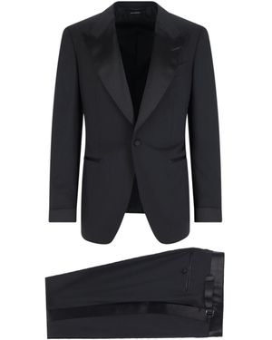 Tom Ford Single-Breasted Two-Piece Tailored Suit - Black