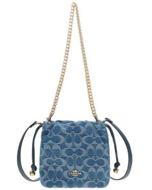 COACH Faye 17 Bucket Shoulder Bag - Blue