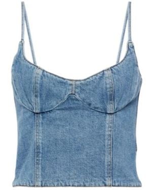 Magda Butrym Denim Bustier - Blue