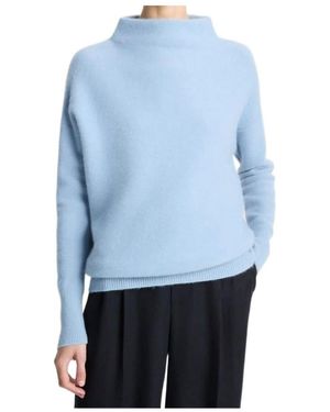 Vince Funnel-Neck Sweater - Blue