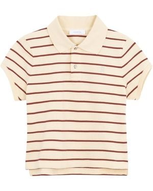 Rabanne Rabanne Striped Polo T-Shirt - Natural