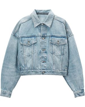 Alexander Wang Button-Up Denim Trucker Jacket - Blue