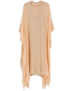 Alberta Ferretti Chiffon Dress - Natural