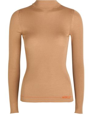 Moncler Logo Wool Top - Brown