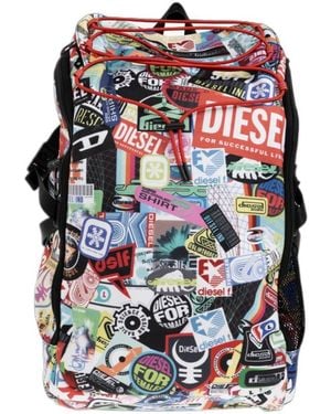 DIESEL Logo Detail Zip-Up Backpack - Multicolour