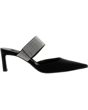 サンダル・ミュール SERGIO ROSSI  Mules 'Crepe Satin' black Mules Black Mid heel: 60mm, sr Paris - Mules Black | Sergio