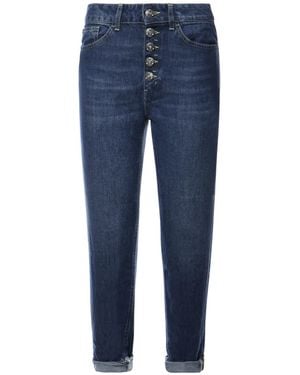Dondup High-Rise Button-Fly Jeans - Blue